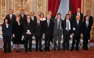 Ministri del Governo Monti in compagnia del Presidente Giorgio Napolitano